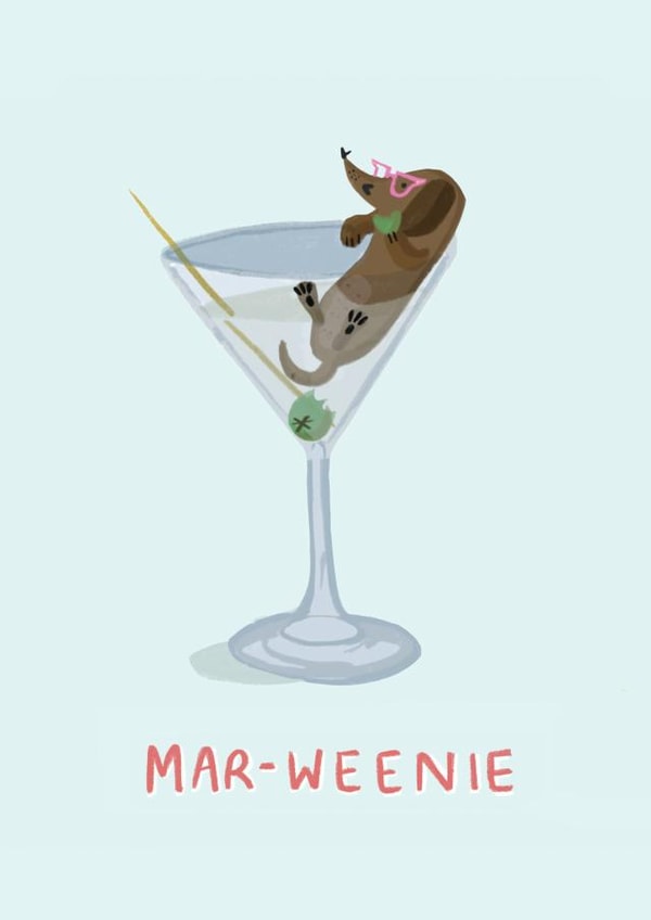 Quarantine Mar-Weenie Celebration Card created by Faye Finney