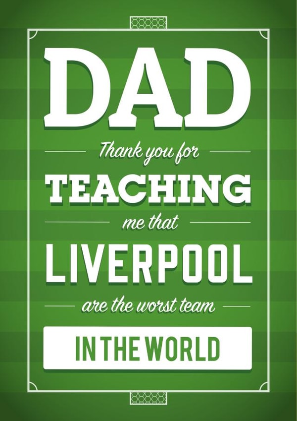 lfc liverpool Father's Day Card 12002 created by Diverse Pixels