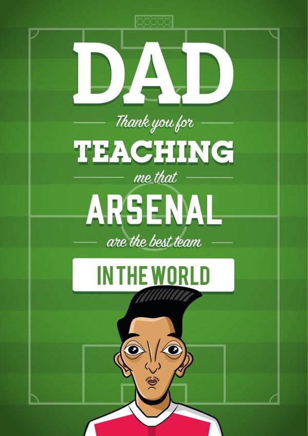 arsenal gunners Father's Day Card 34306 created by Diverse Pixels