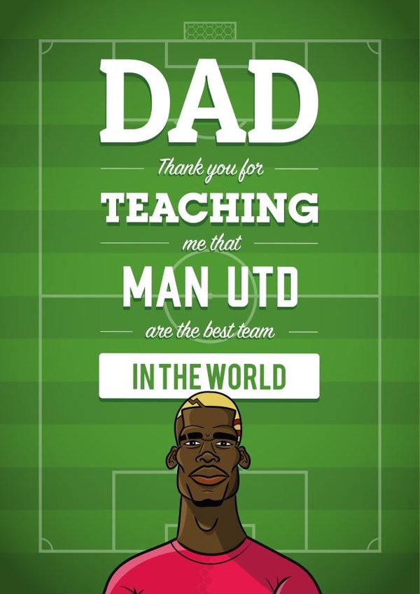 dad manutd Father's Day Card 34307 created by Diverse Pixels