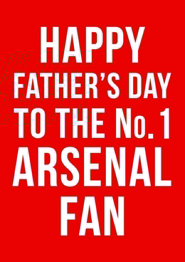 arsenal no.1 Father's Day Card 11166 created by Offside Cards