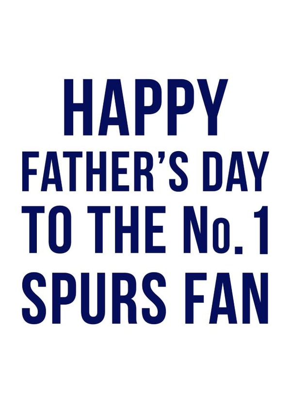 football spurs Father's Day Card 11171 created by Offside Cards