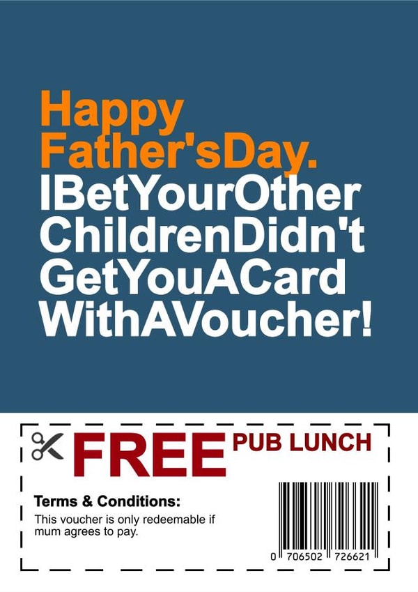 voucher discount Father's Day Card 5700 created by Redrakoon