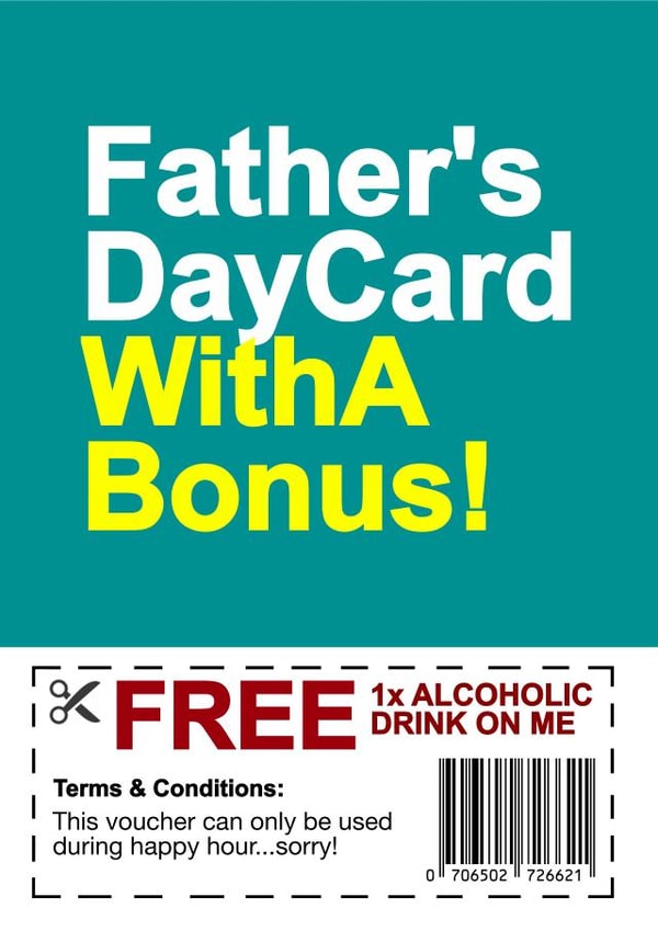 voucher bonus Father's Day Card 28009 created by Redrakoon