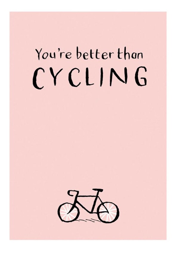 cycling bike Love & Friendship Card 35404 created by Have a Gander