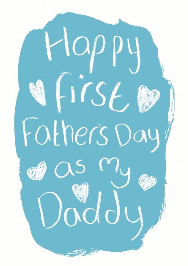 Cute Typography Fathers Day Card - New Daddy - First Father's Day - Happy First Father's Day As My Daddy created by Alexia Claire