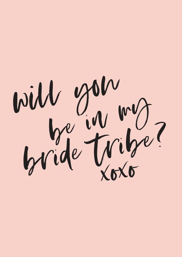 Bride tribe - wedding - pink created by Knockknockpennystudio
