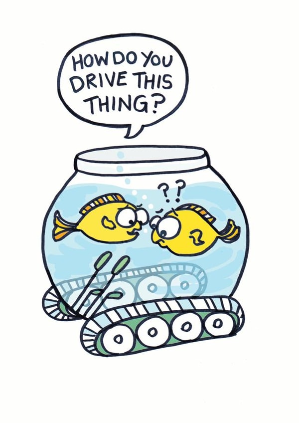 funny fish Just because Card 7464 created by Doodlesworth