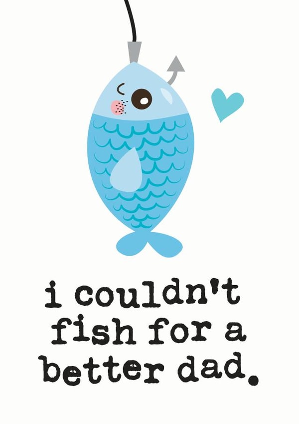 Fishing Father's Day card created by Mrs Best Paper Co.