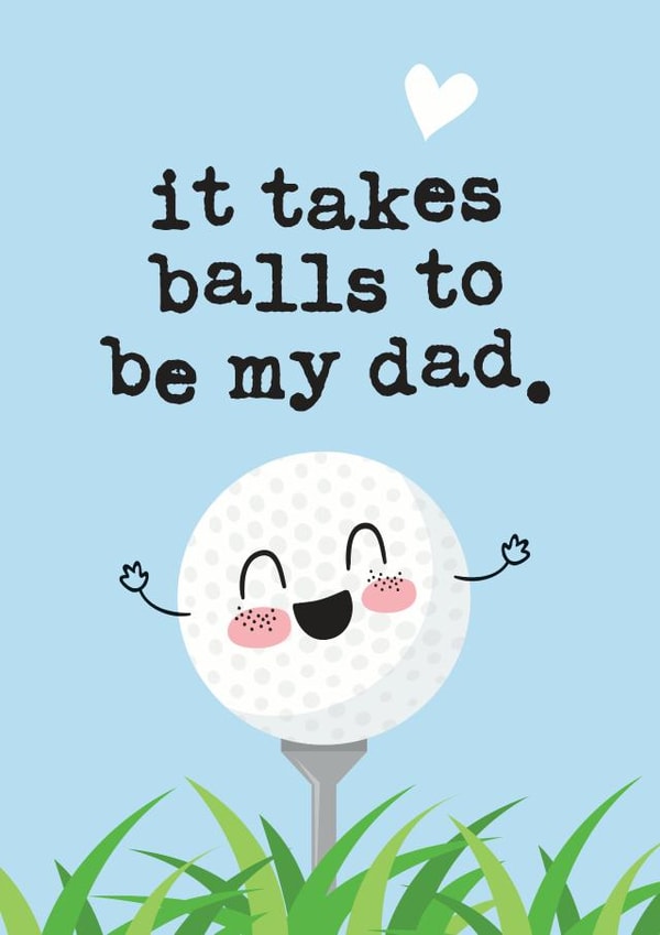 Golf Fathers Day Card, Dad Birthday created by Mrs Best Paper Co.