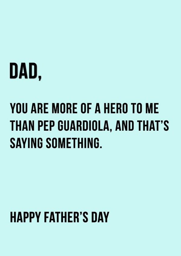 dad football Father's Day Card 11182 created by Offside Cards