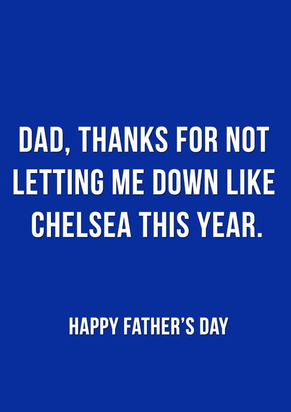 dad chelsea Father's Day Card 33529 created by Offside Cards