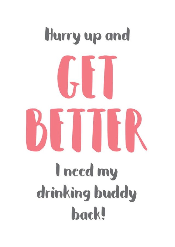 get better Get Well Card 8895 created by Duckduckle Design
