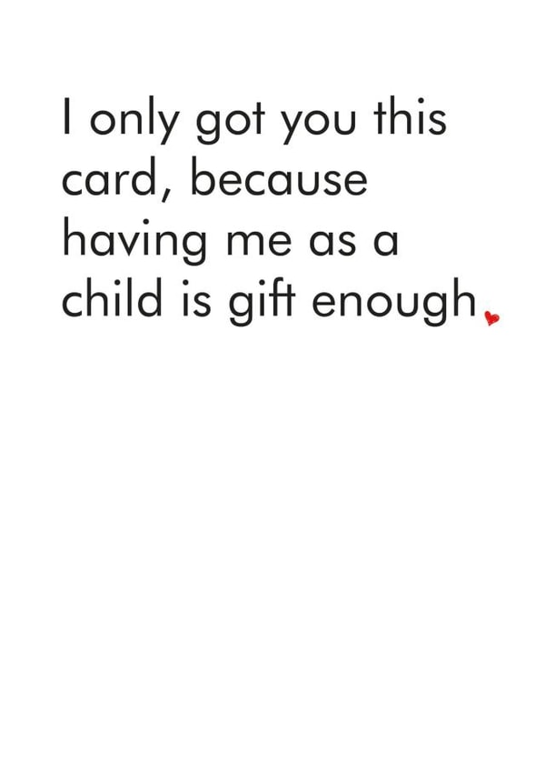 I'm enough Father's Day card created by Different Design Co