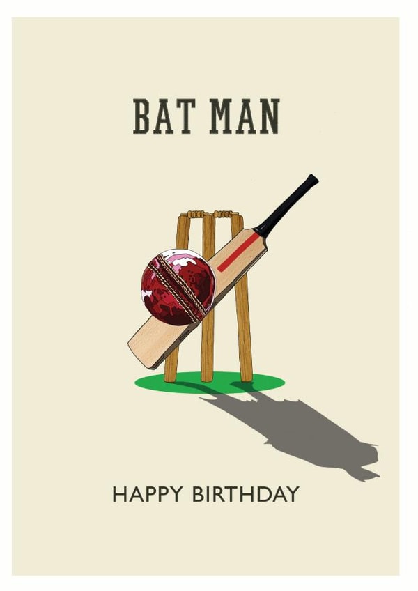 illustration cricket Birthday Card 13861 created by Hatched Art