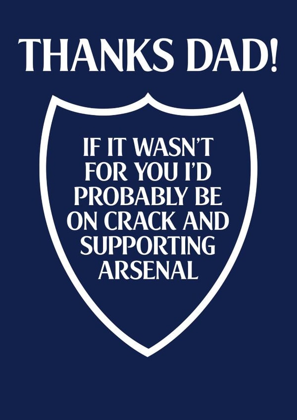 spurs tottenham Father's Day Card 1355 created by Pottsy Prints