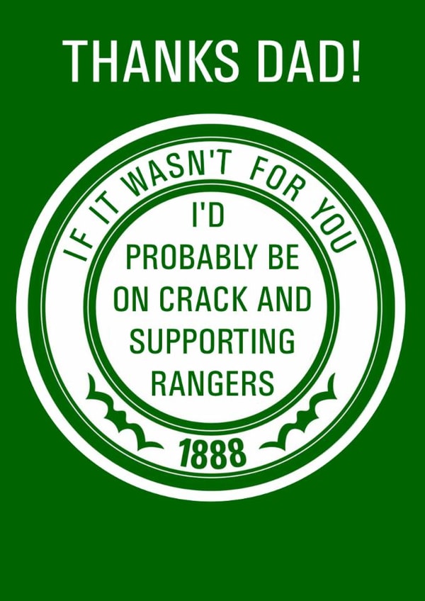 Celtic thanks dad Father's Day card created by Pottsy Prints