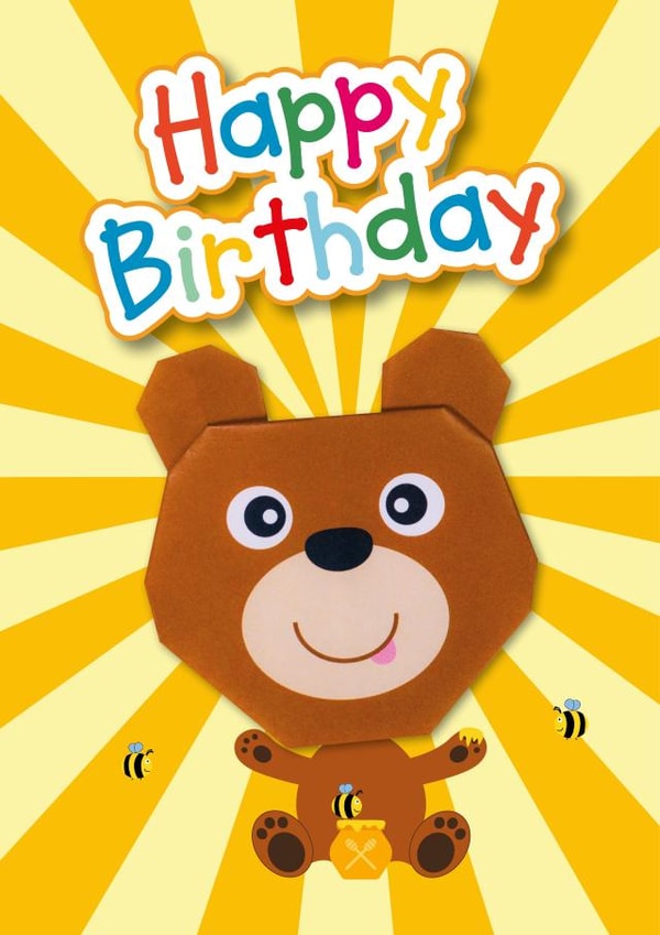 bear animal Birthday Card 5495 created by Made by Man