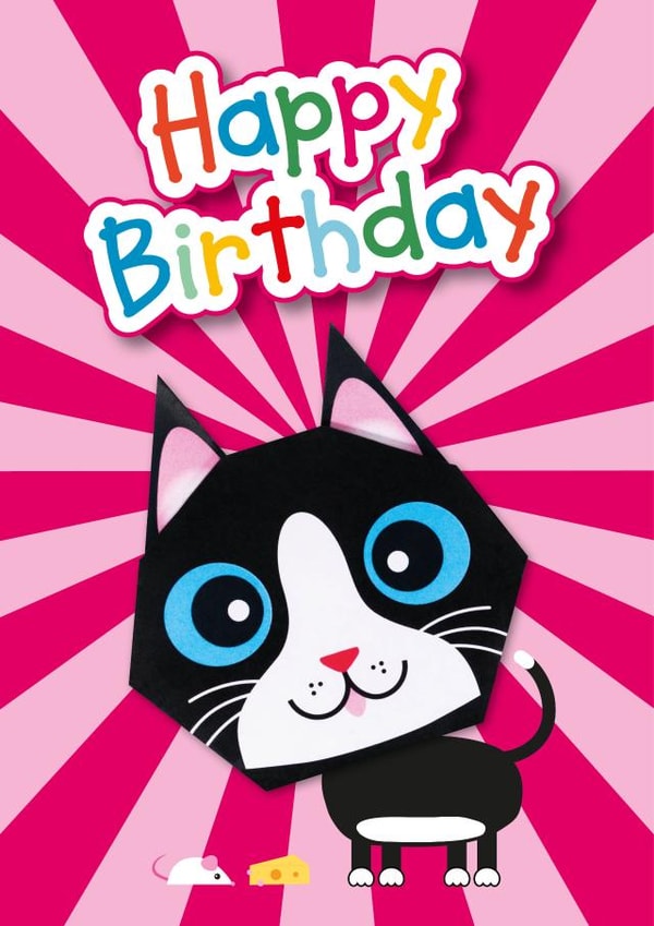 cat kitty Birthday Card 5496 created by Made by Man