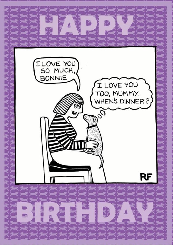 funny humour Birthday Card 1916 created by Off The Leash Cartoons by Rupert Fawcett