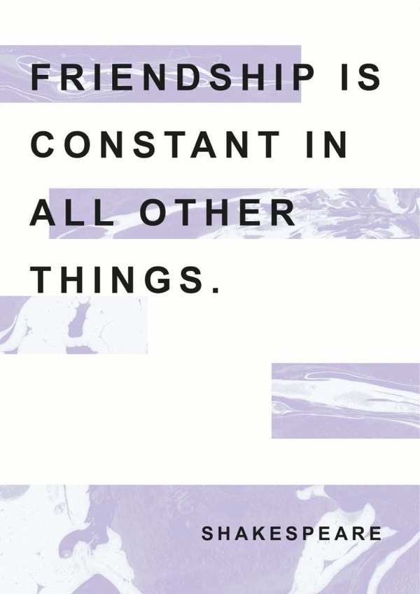 shakespeare modern Love & Friendship Card 5483 created by Bookishly