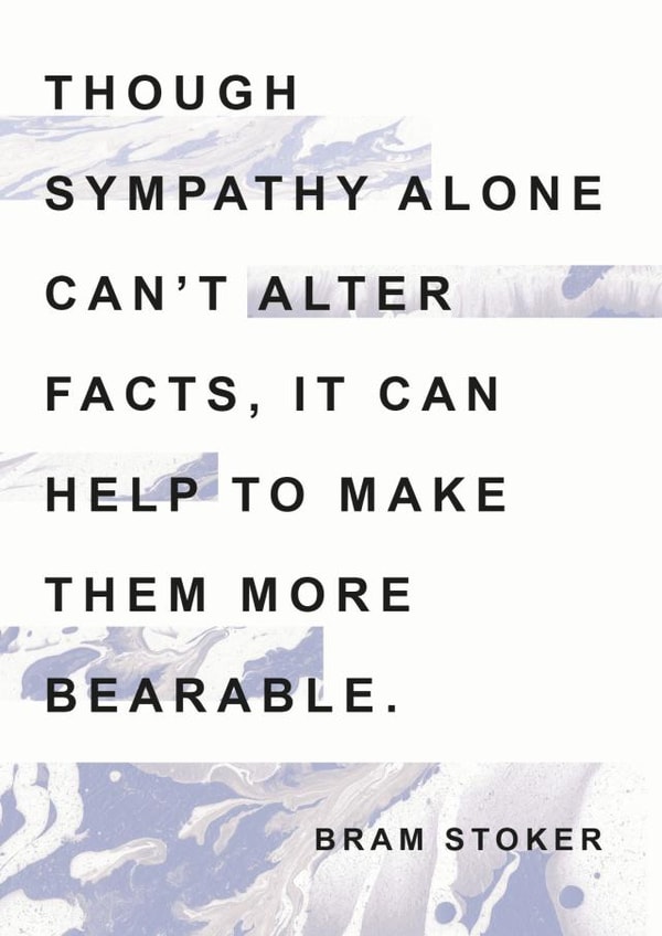 sympathy bramstoker Thinking of you Card 5484 created by Bookishly