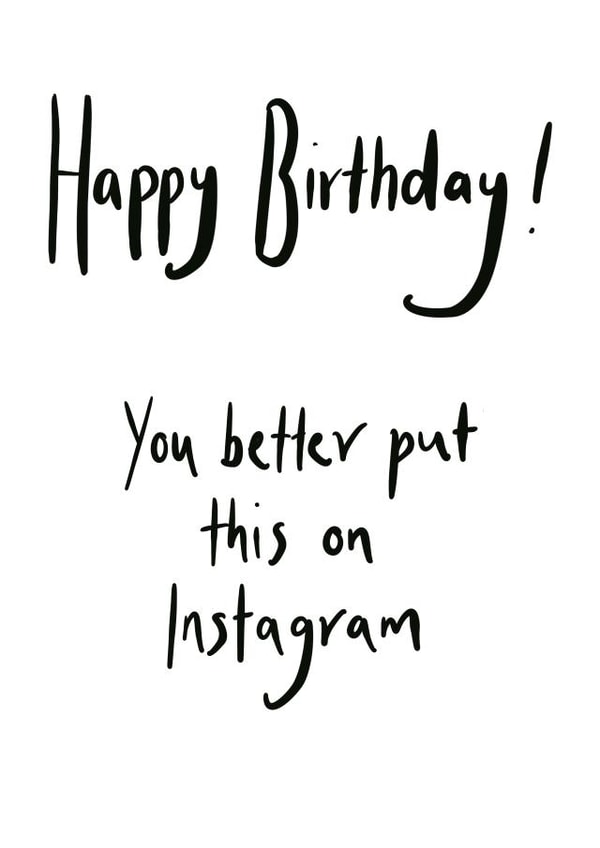 birthday instagram Card 31265 created by The Cardiologist