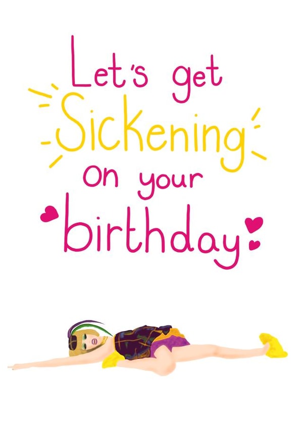 sickening lets Birthday Card 12907 created by Ahillustrations