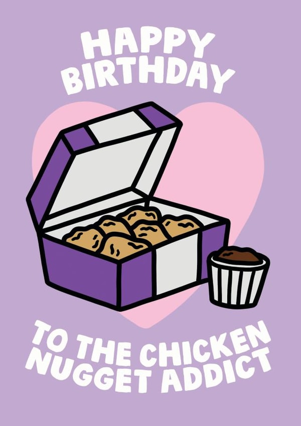 chicken nugget Birthday Card 13186 created by Studio Doodles