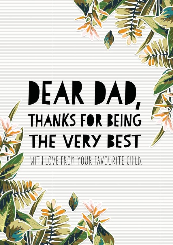 thanks being Father's Day Card 29498 created by I am Nat
