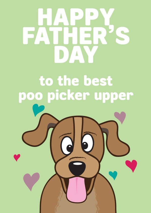 POO PICKER Father's Day Card 29631 created by HC Illustrations