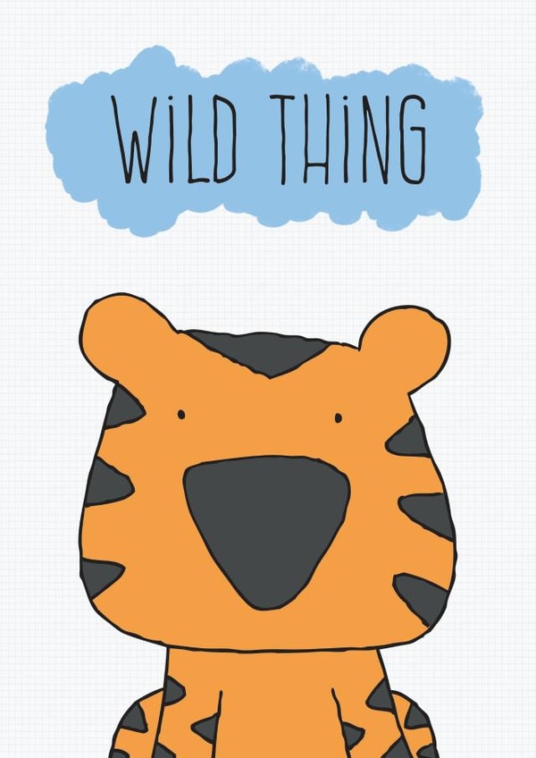 tiger cat Birthday Card 13902 created by Elki Shaw