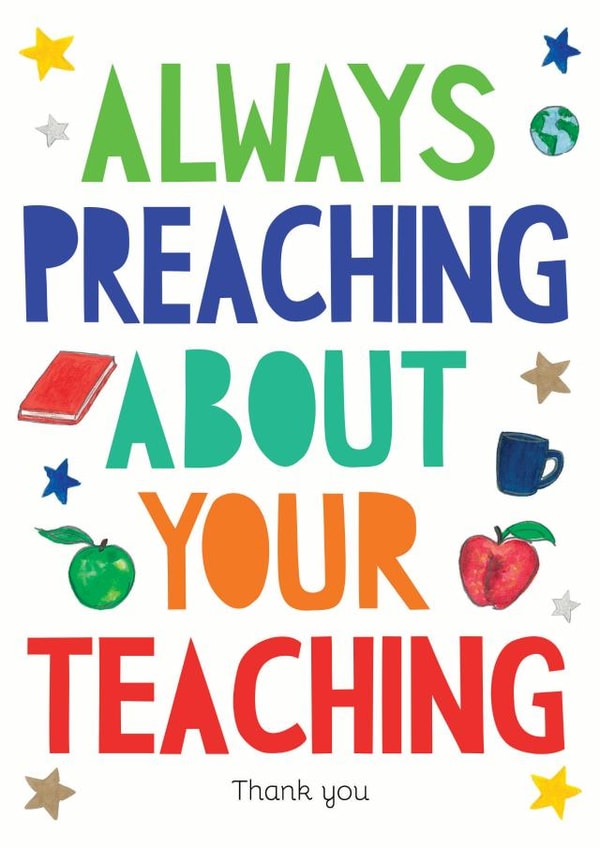 always preaching Thank You Card 11229 created by Miss Bespoke Papercuts