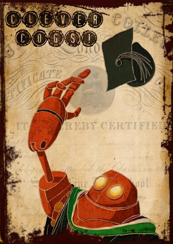 clever cogs Graduation Card 11758 created by Curtis Allen