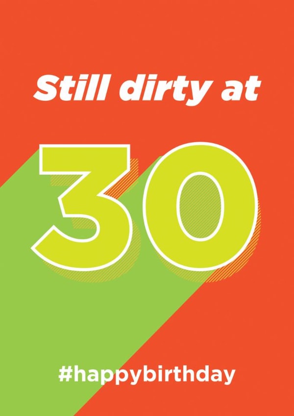 TYPOGRAPHY MILESTONE Birthday Card 8568 created by Thirty Mussels