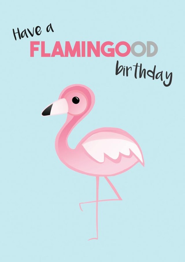 flamingo flamingood Birthday Card 12833 created by Tori's Little Bubble