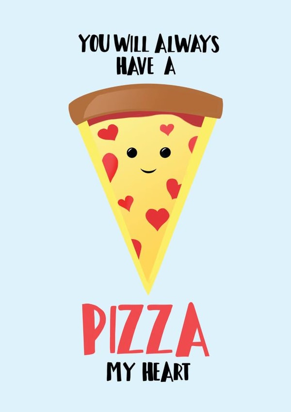 pizza heart Anniversary Card 35999 created by Tori's Little Bubble