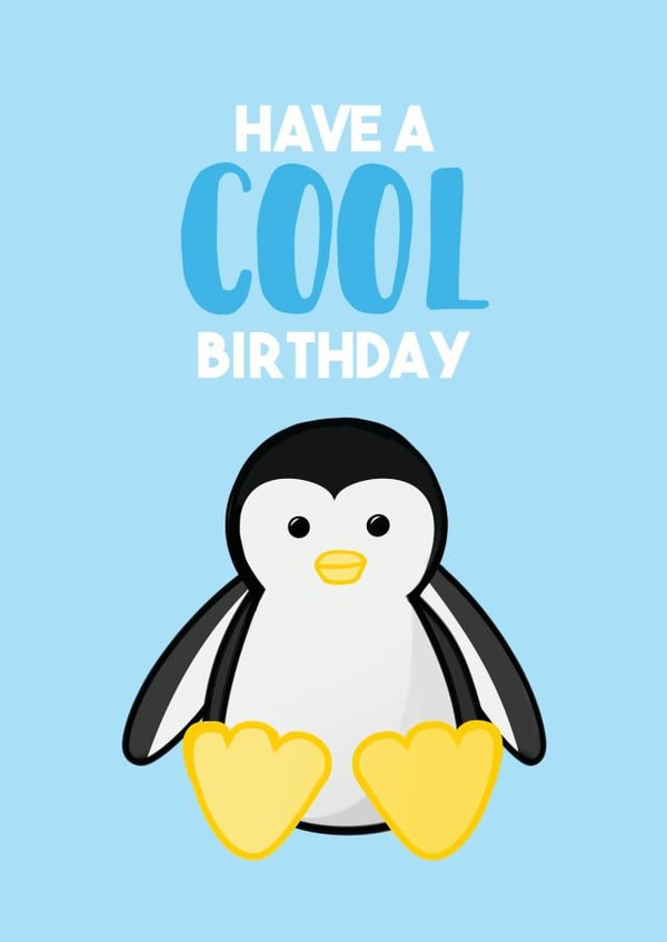 penguin cool Birthday Card 12836 created by Tori's Little Bubble