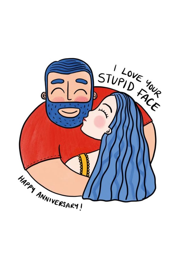 love boyfriend Anniversary Card 3445 created by Ivorymint cards