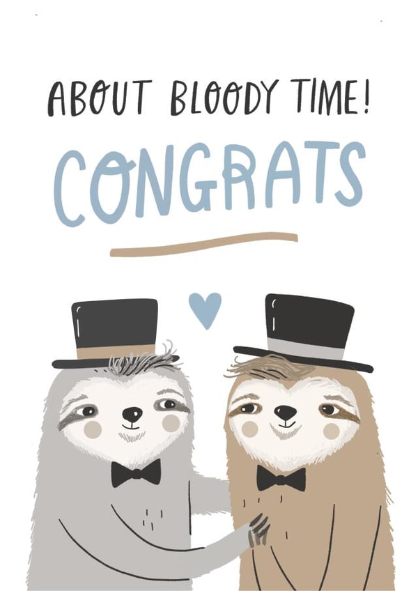 Sloths engagement card created by Charly Clements