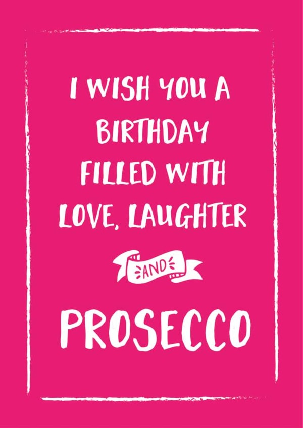 prosecco alcohol Birthday Card 13751 created by Lukanna Designs