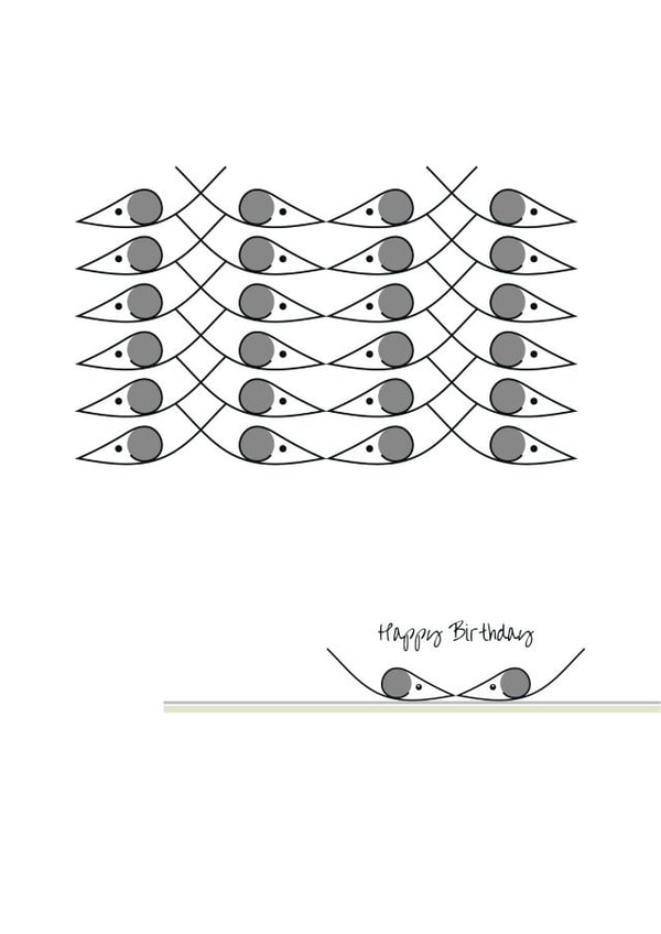 Mice Birthday Card 28542 created by 1790 Cards