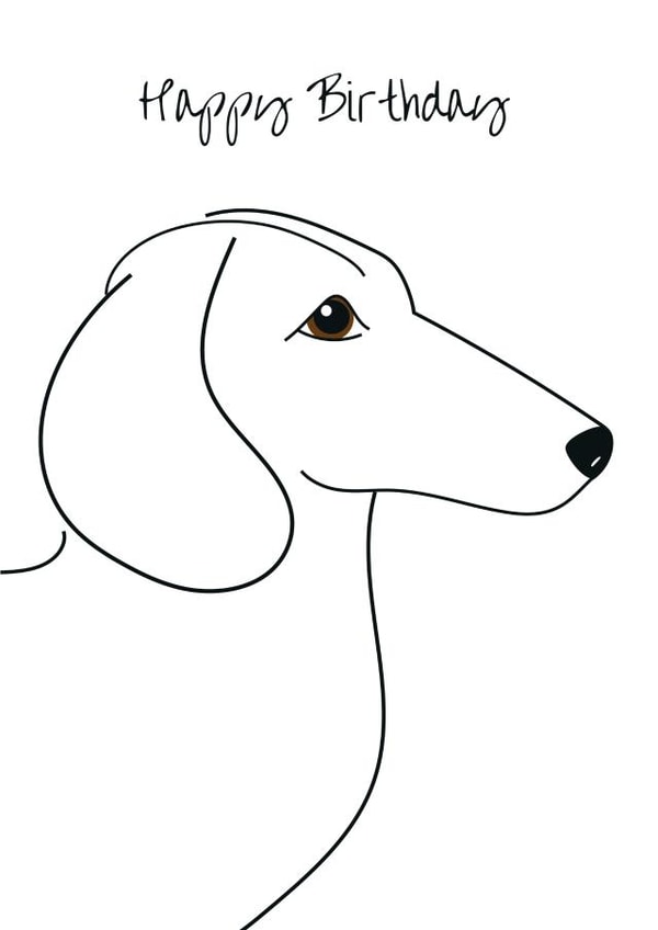 dog dachshund Card 28543 created by 1790 Cards