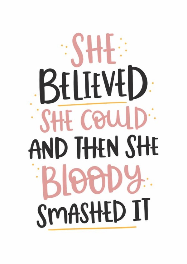 She Believed She Could Card created by Abbie Imagine