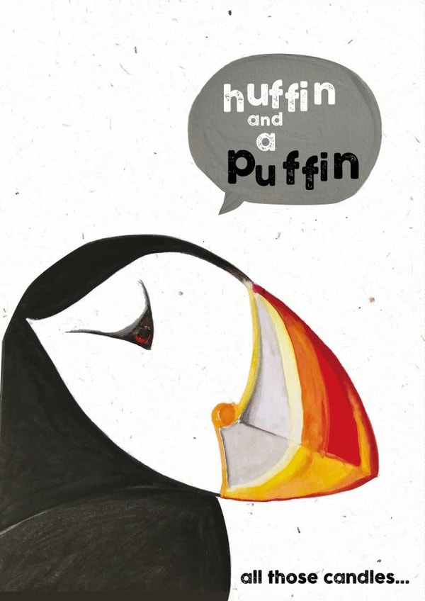 puffin huffin Birthday Card 14068 created by Cinnamon Aitch