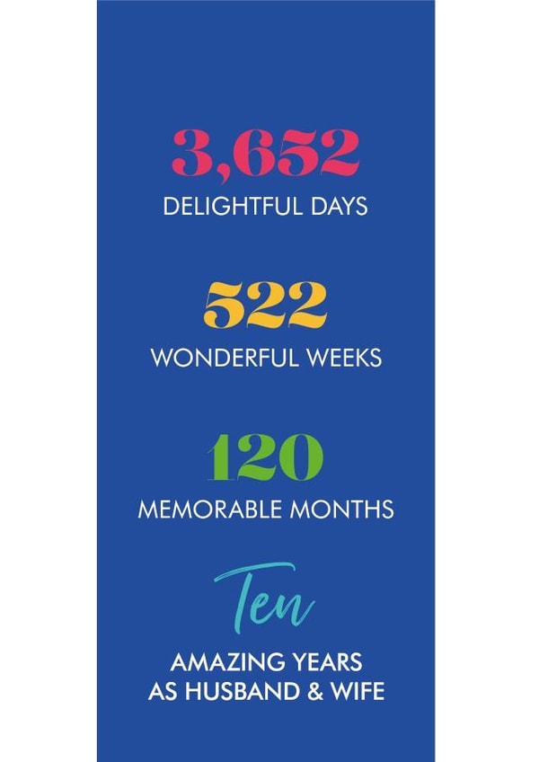 husband wife Anniversary Card 7694 created by Poppy Lane