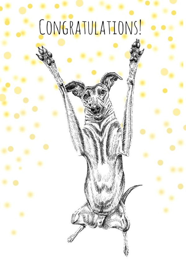 Funny Dog Congratulations Card created by sarahcoxartwork