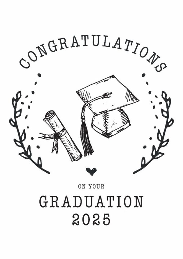 Congratulations on your Graduation Card for University graduate created by Hello Fridays Studio