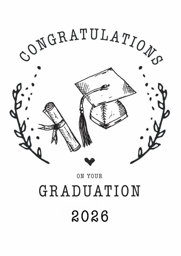 Congratulations on your Graduation Card for University graduate created by Hello Fridays Studio