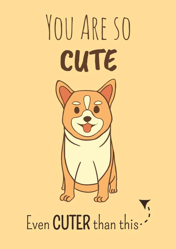 Cute Corgi Anniversary Card 37751 created by Pugs and Stuffs